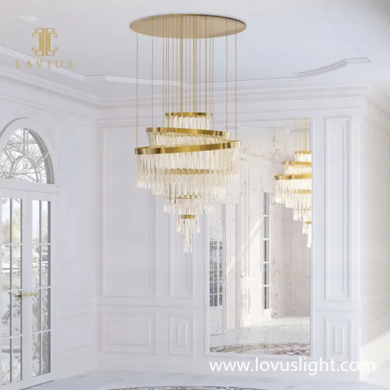 Custom hotel luxury crystal chandelier Chandelier in luxury lobby