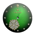 다이아몬드 인덱스 시계 다이얼이있는 Sunray Fume 디자인