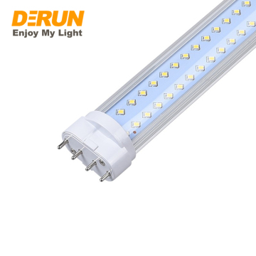 Günstiger Preis LED -PLL -Rohrlampen 2G11 4 Pin 9W 12W 15W 18W 22W Aluminium Clear Plastik horizontal