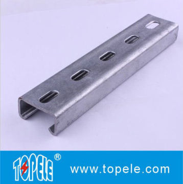 Black Galvanized 41x41mm Unistrut Channel , Hdg Slotted / Plain Strut Channel To Support Conduits