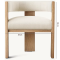 Silla de comedor moderna en madera maciza de fresno