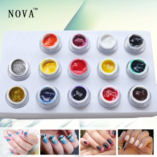 2015 Christmas Promotion! NEW GEL POLISH! Jelly UV Color Gel Painting Gel Polish Cured by LED UV Nail Lamp