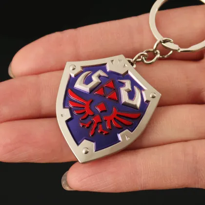 Zelda Shield Metal Keychain - Video Game Themed Gift