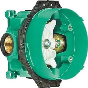 Hansgrohe 1850181 iBox Plus Upgrade Kit: 4-Inch Rough-in with Service Stops - Includes 3/4-Inch Compatibility