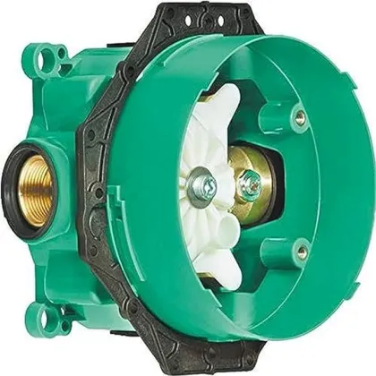 Hansgrohe 1850181 iBox Plus Upgrade Kit: 4-Inch Rough-in with Service Stops - Includes 3/4-Inch Compatibility