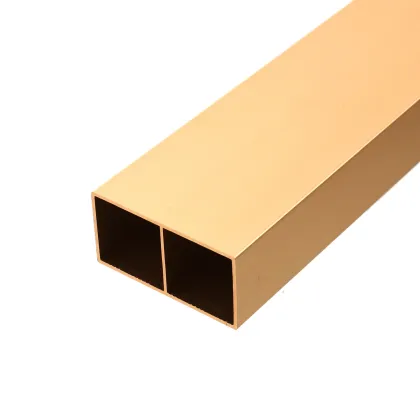Anodized aluminum square tube