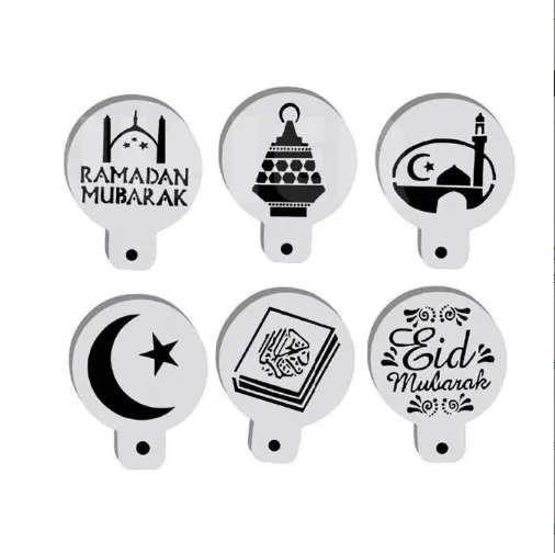 Hot Sale 6pcs/set Cake Decoration Tools - Ramadan Mosque Muslim Stencil