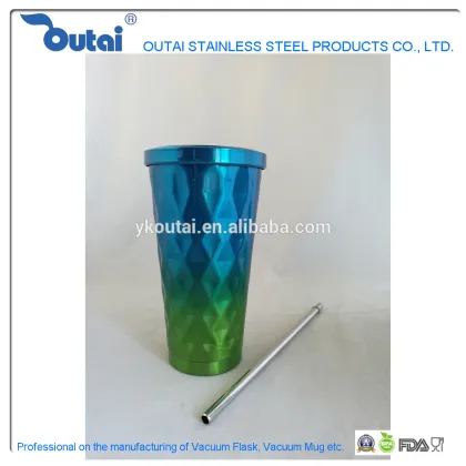 Double Wall Stainless Steel Starbucks Mug With Straw Cola Mug Keep Cold