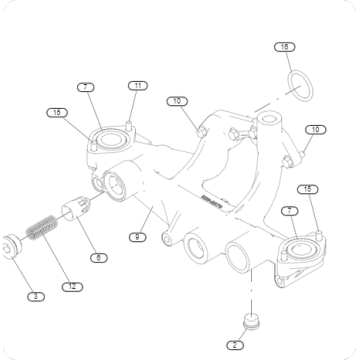 C18 engine oil cooler filter 5282279/528-2279
