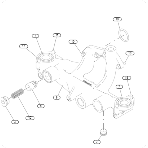 C18 engine oil cooler filter 5282279/528-2279