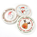 custom logo Christmas customized double cake plates set