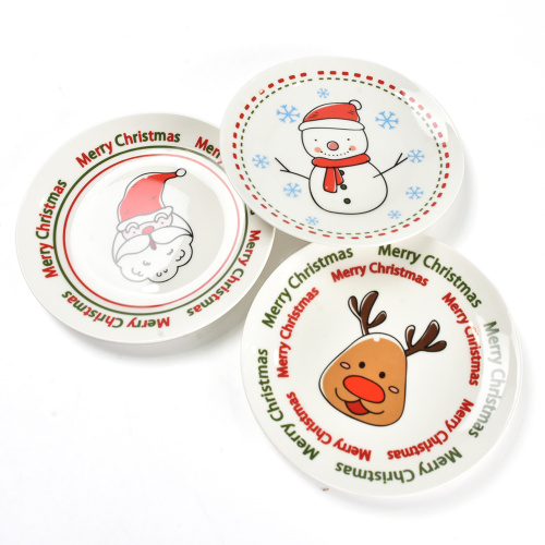 custom logo Christmas customized double cake plates set