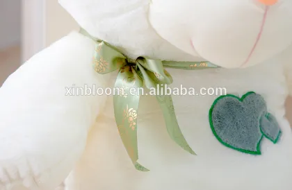 new style lovely cartoon loving heart lovers teddy bear plush toy doll with lace bowknot