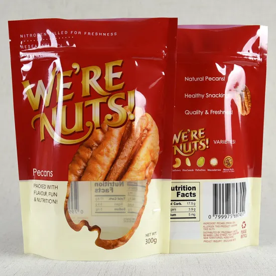 High Quality Stand Up Pouch Customized Aluminum Foil Nuts Snacks Packaging Bag