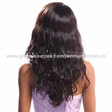 Peruvian Hair Lace Wig, 100% Human Hair, without Any Mixing, Medium Cap