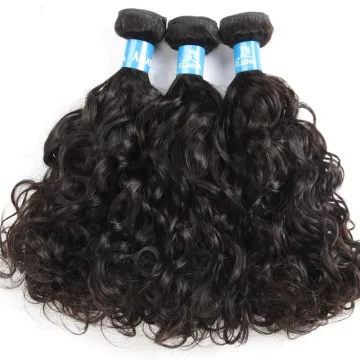 Remy Hair Brazilian Water Wave 3 Bundles Indian Human Hair Weaves Wet and Wavy Natural Wave Weft
