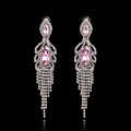 Luxury Fashion Rhinestone Long Tassel Drop Earrings