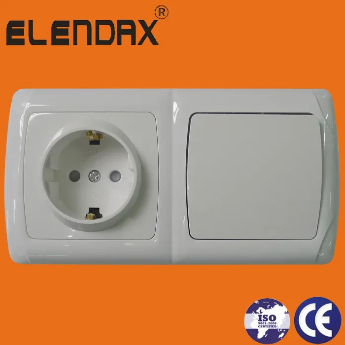 Soket Dinding Euro Putih Sederhana F3510