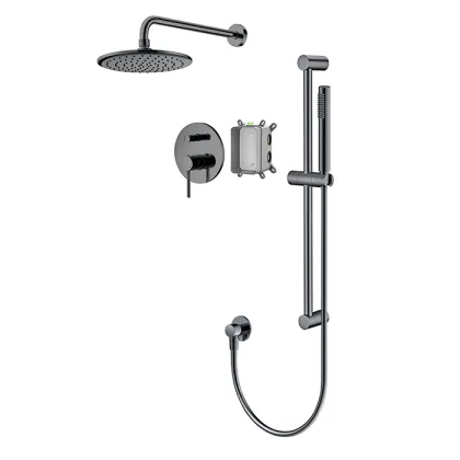 Copper Shower Systems With Rain Shower And Handheld