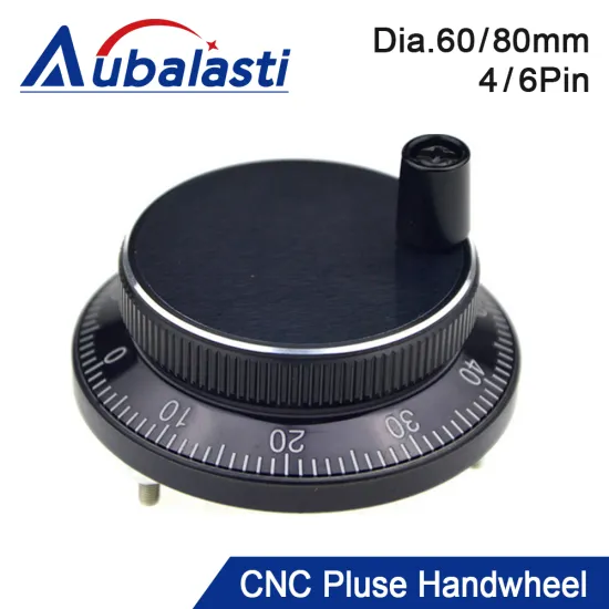 Aubalasti CNC Pulse Handwheel Dia.60mm 80mm Pulse 100 DC5V 6Pins 4Pins For CNC Machine Manual Pulse Encoder Generato