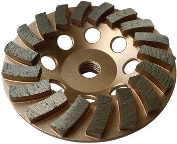 Swirly Type Grinding Cup Wheel for Concrete Stone Granite Marble (4.5-9 Inch) - BORUI Silver Brazed or Cold Press