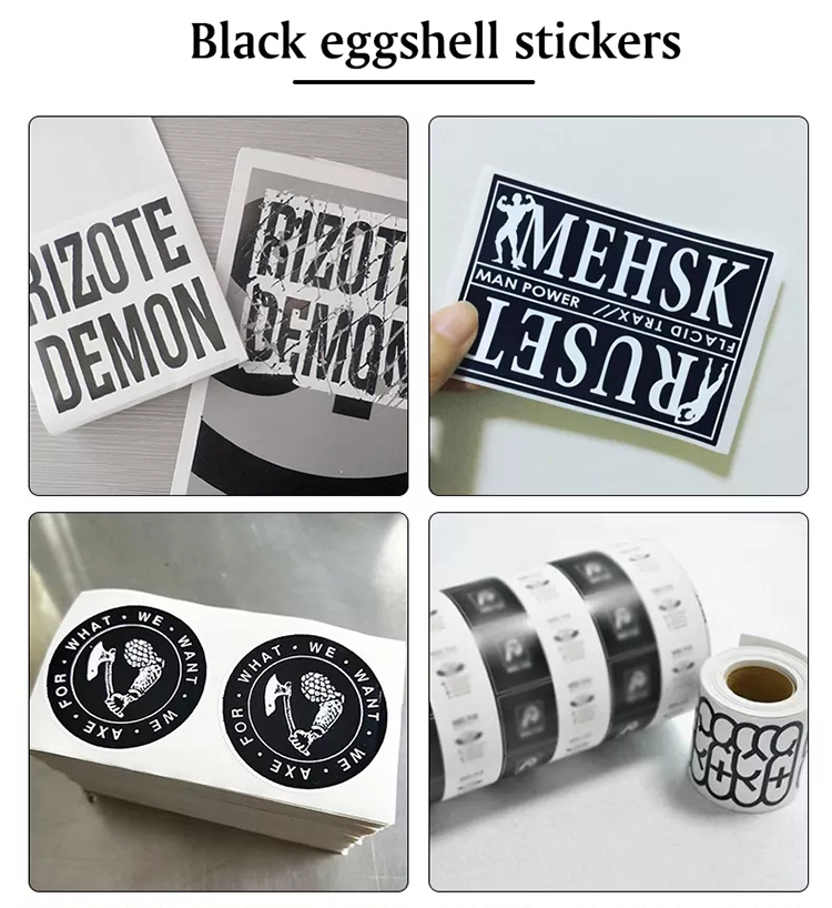 Black Eggshell Sticker