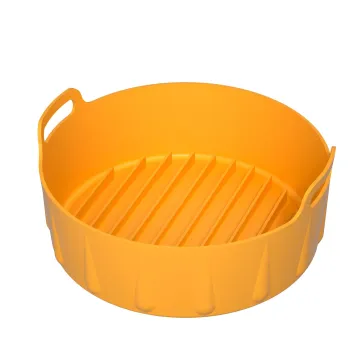 Round Air Fryer Silicone Liner: Baking Bakeware, Ovenware, Pizza Pan, Cake Mold, Basket, and Foldable Pot
