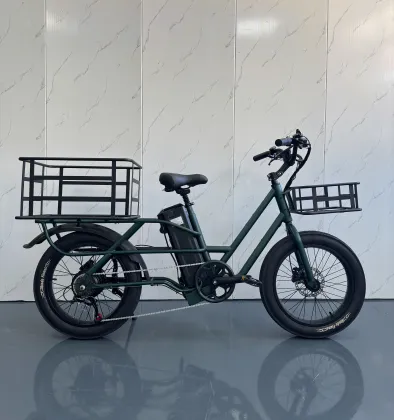 48V 500W Electric Cargo Bicycle with Shimano 7-Speed for City Use