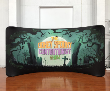 8ft Custom Printed Tension Fabric Display Photobooth Backdrop