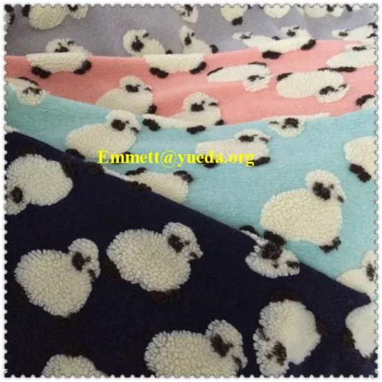 assorted colors jacquard sheep designs wool knit fabric