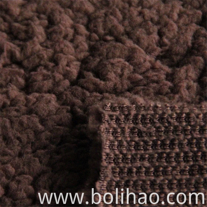 One Side 100% Polyester Sherpa Fleece Fabric China Manufacturer