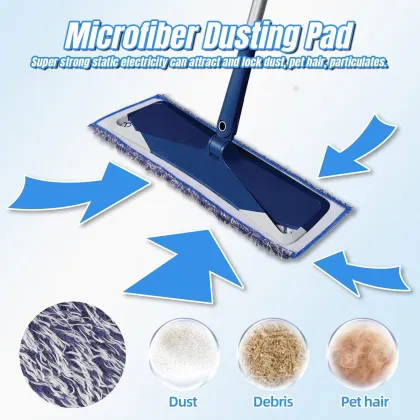 6-Pack Deep Microfiber Dusting Cleaning Pads - Compatible with Bona Hardwood Floor Cleaner Mop Replacements