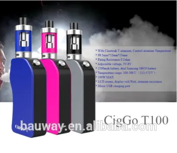 free vape pen starter kit electronic cigarette 100w vape mod CigGo T100 tc box mod vape mod