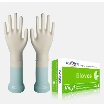 Clear Vinyl Powder Free Gloves, M4.5±0.3G