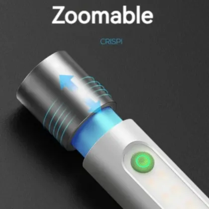 Outdoor Multi-Functional High-Voltage Arc Rechargeable Self-Defense Flashlight