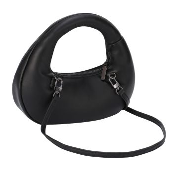 Ladies' Genuine Leather Fan-shaped Handbag