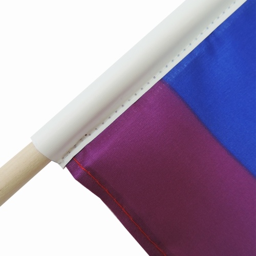 Custom design rainbow hand held flag with stick