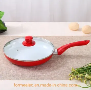 Cookware Set Promotional Gift Red Fry Pan 5 Pieces Set Ceramic Frypan