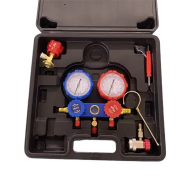 Professional Grade A/C Gauge Set for Automotive Air Conditioning Diagnosis and Maintenance