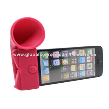 Cute ear high quality customized promotional silicone mobile phone speaker
