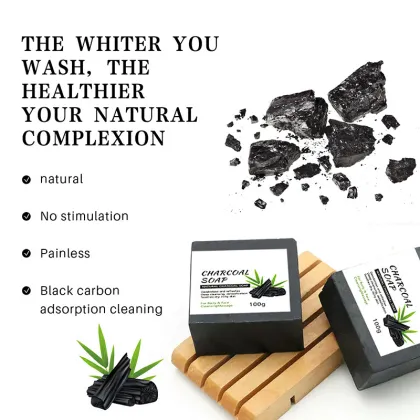 100G Natural Moisturizing Cleansing Charcoal Soap for Dry and Sensitive Skin