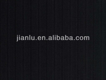 top-quality worsted wool fabric/black striping business suits fabric