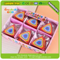 Colorful 2D flat rainbow shape eraser