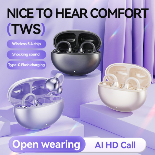 V5.3 Ear Clip Earbuds with Elegant Appearance