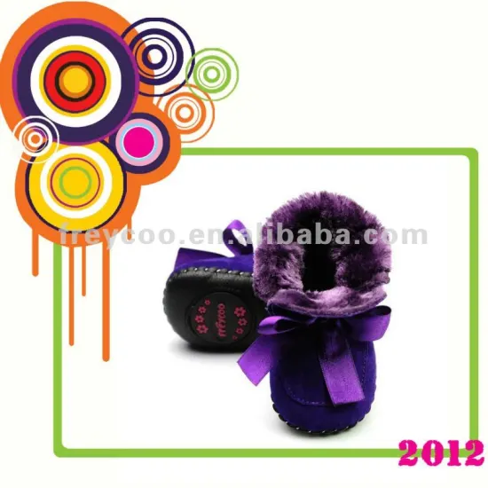 Soft baby walking boots in Purple PB-1070PU