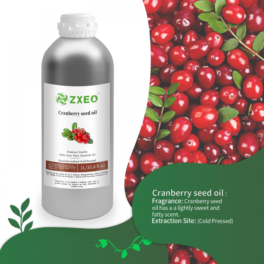 Extrato de planta a granel 1L de óleo de semente de cranberry para cuidados com a pele de aromaterapia em casa