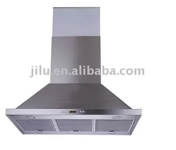 Tower style range hood with LCD display