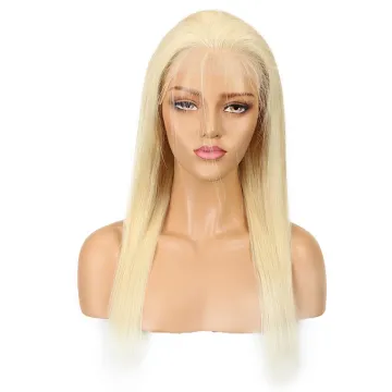 13x6 lace front human hair wigs Brazilian Remy Straight 613 Blonde Lace Front Wig Pre Plucked Honey Blonde Lace Front Wig