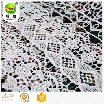 100 Polyester Vải ren giá rẻ cho quần áo nữ