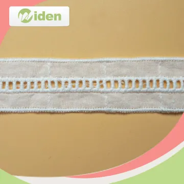 White cotton softextile cording embroidery lace